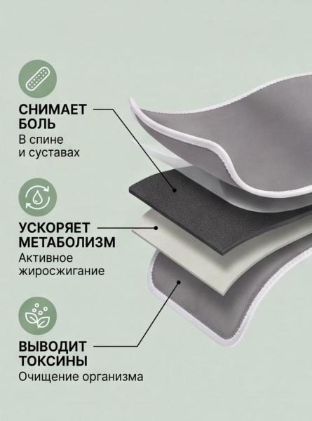 Термопояс для похудения Bradex SF 0717, серый                                                        купить в Саратове